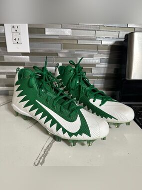 Nike Alpha Menace cleats White And Green Size 13 For Men
